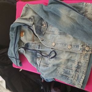 $15 add on - mixed media med blue jean jacket